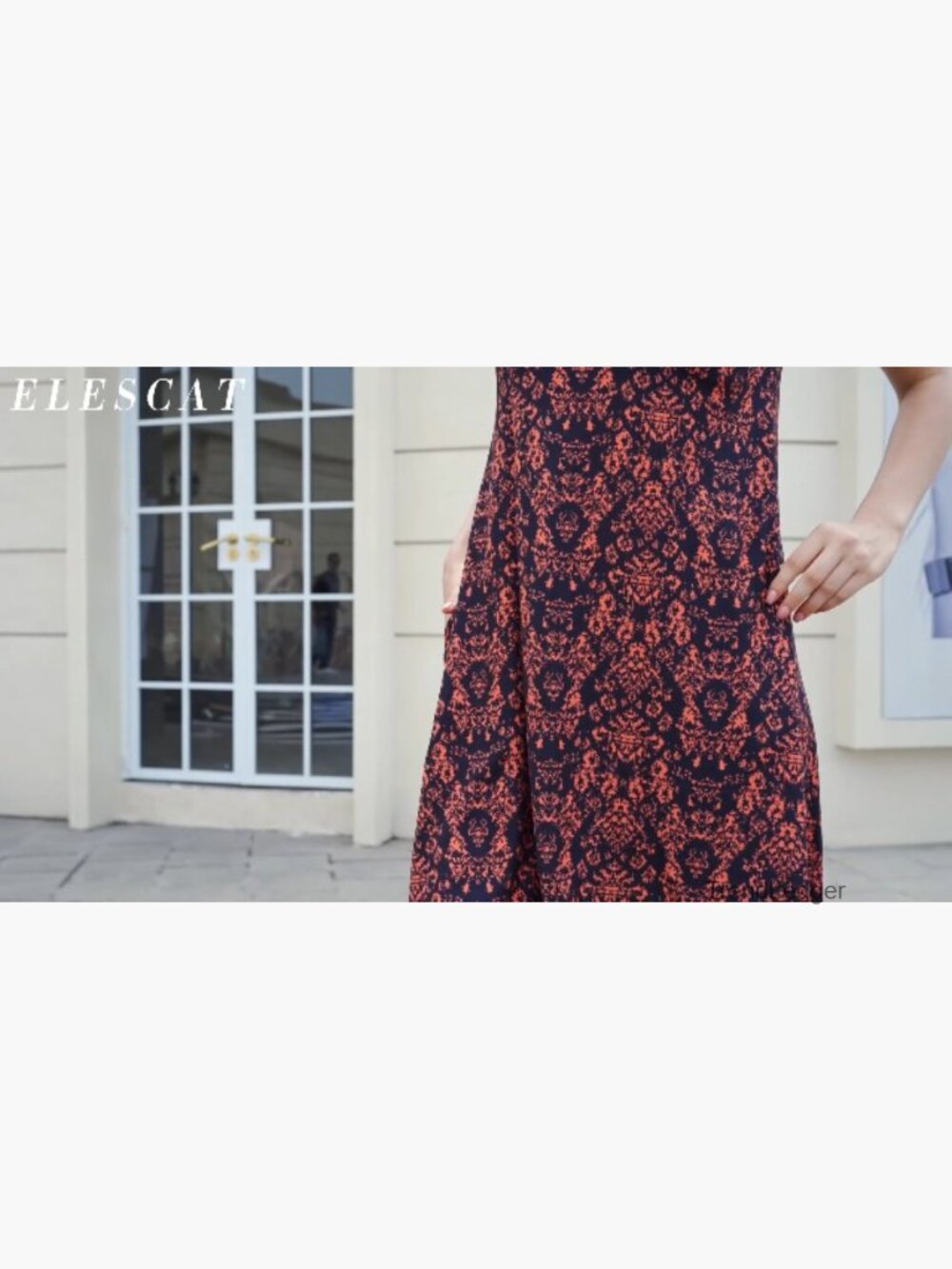 Casual Floral Sundress with Pockets Short Sleeve Beach Cover Up - Picture 7 of 7